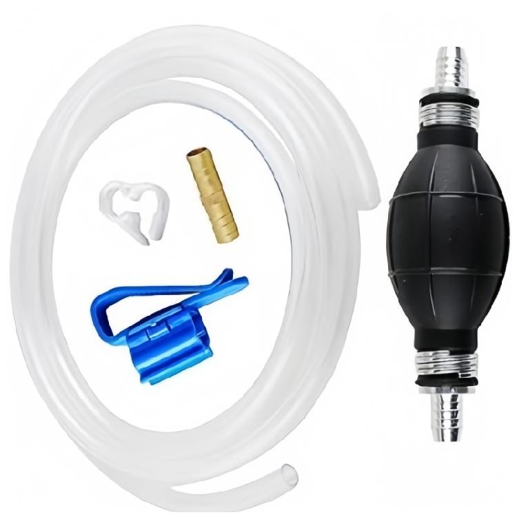 Pompe à siphon manuelle Outil léger d'extraction de carburant avec tuyau de siphon Pompe manuelle à haut débit Pompe de transfert de carburant pour voiture Portable