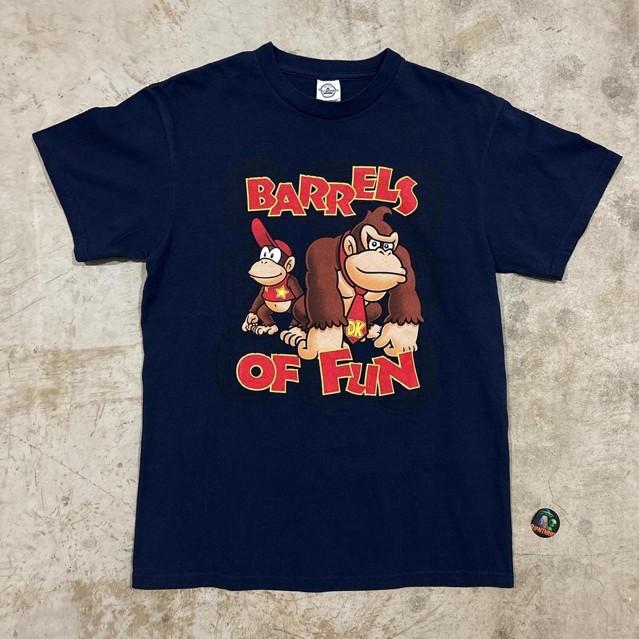 Vintage Donkey Kong Barrel of Fun t shirt Size M Unisex T-Shirt S