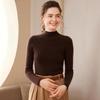Women's Slim-Fit Cashmere Knit Long-Sleeve Base Layer: Warm, Comfortable, Soft, and Skin-Friendly
