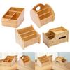 Desktop Compartment Basket Bamboo Desktop Shelf for TV Remotes Home Bedroom