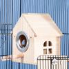 Rainproof Wood Bird House Large Space Bird Nesting Box Practical Birds Breeding Box  For Bird Cage