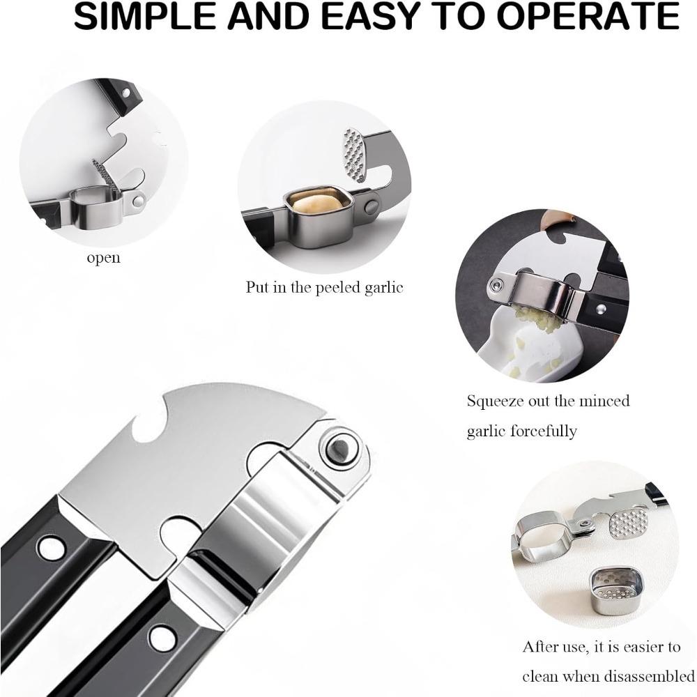 Food Grade Stainless Steel Garlic Press Easy ToClean Ginger and GarlicTool Manual GarlicPress Creative Kitchen Tool Potato Press