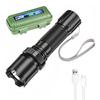 LED Flashlight High Lumens Super Bright Waterproof Mini Size Portable Rechargeable Zoomable