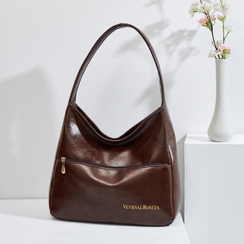 

Today s popular tote bag women s new armpit bag single shoulder fashionable large-capacity handbag темно-коричневого