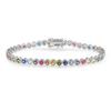 3mm Colorful Copper Zircon Tennis Bracelet - European & American Style, Hot Fashion Trend