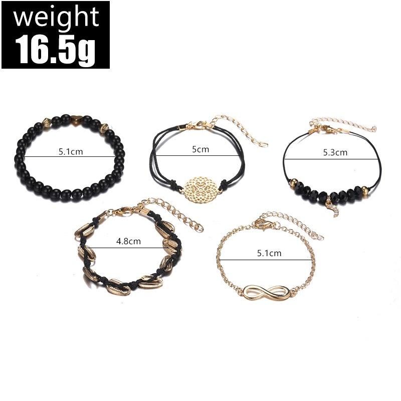 European Style Handmade Shell Multi-layer Stackable Bracelet for Women - Versatile Chain Wristband Watch Accessory