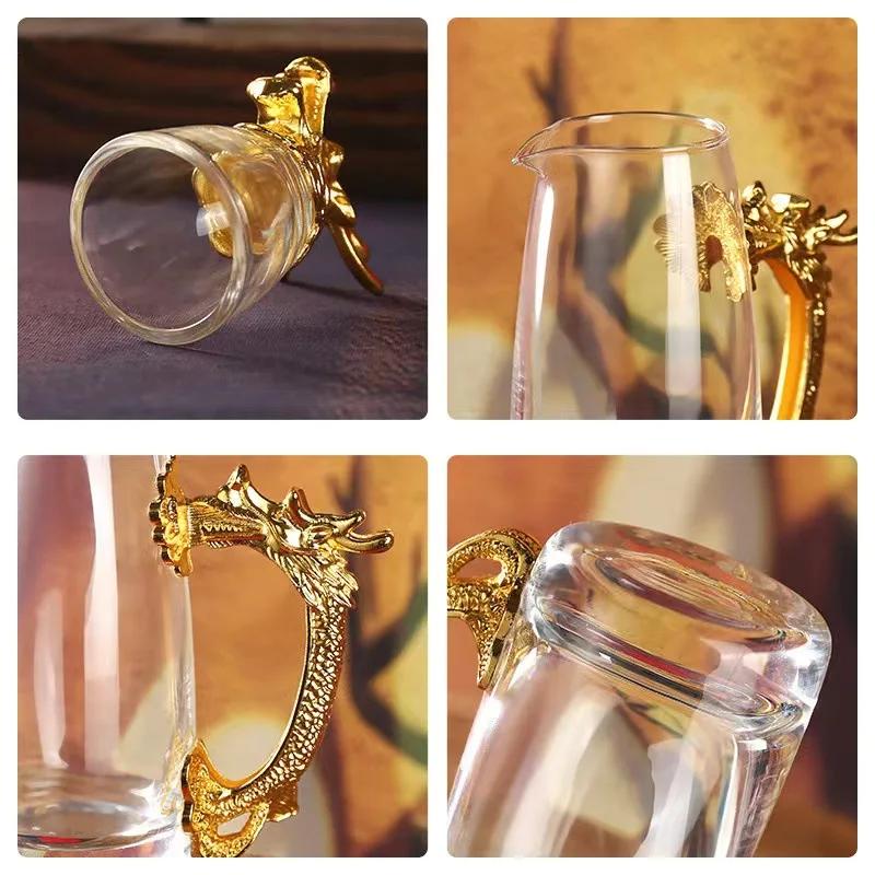 Zodiac Baijiu Cup One Bite Cups Wine Dispenser Wine Glasses Set Household Chinese Glass Wine Set