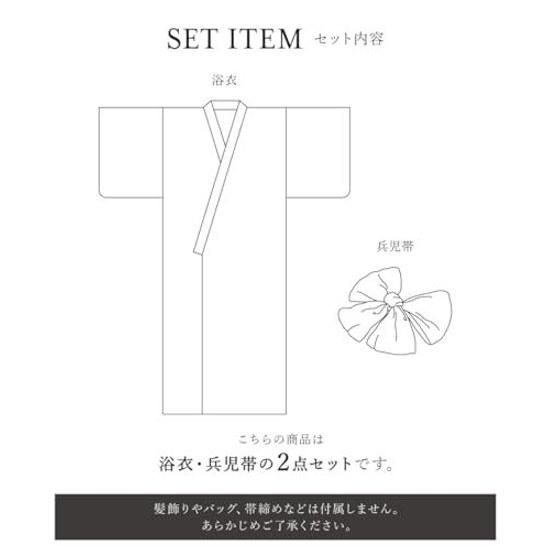 SOUBIEN Yukata 2-Piece Set (Yukata Obi) Womens