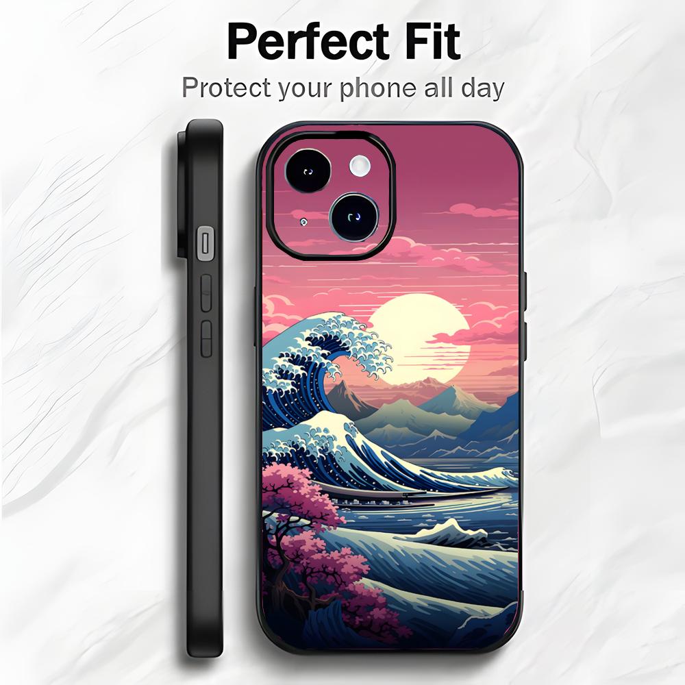 Japanese Art Great Wave Off Kanagawa Phone Case Phone Case Soft Packaging Lightweight For iPhone17 16 15 14 13ProMax