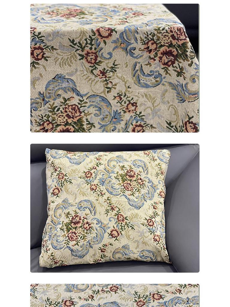 Premium Small Rose Jacquard Linen Fabric for Dress and Bag