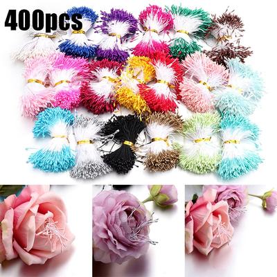 400pcs Scrapbooking Needlework Wedding Decoration Hand-made DIY Floral Craft Artificial Pearl Pistil Flower Stamen