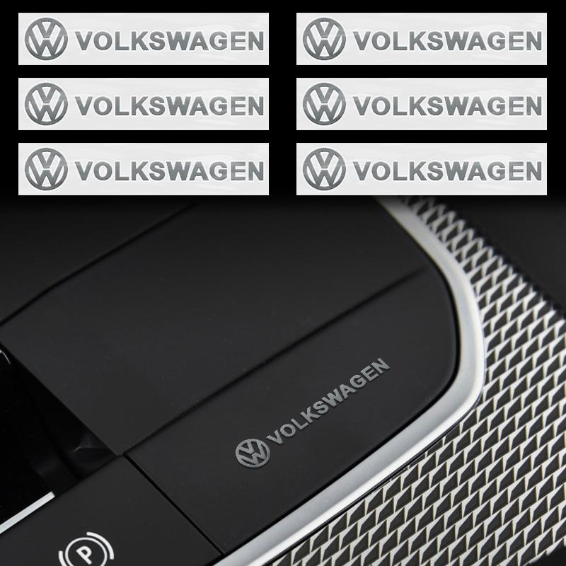 SVLHP1 1Pc 3D Metal Letter Emblem Sticker For Volkswagen VW Jetta Polo Golf Passat Touran GTI Car Interior Decoration Decal Accessories