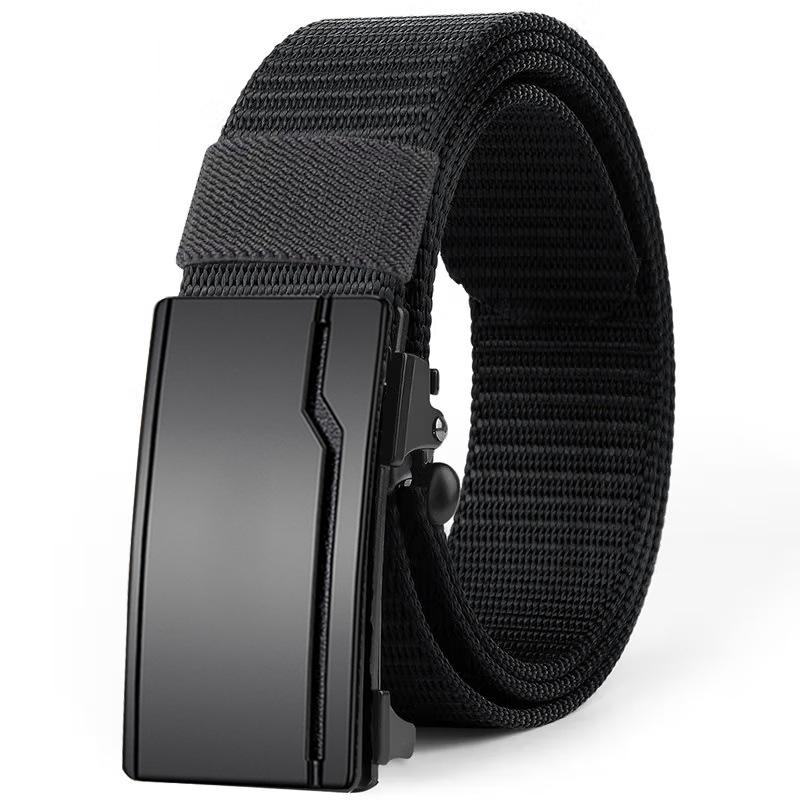 Canvas Belt Men'S Casual Outdoor Nylon Belt Middle-Aged And Young Simple Automatic Buckle Belt Boys