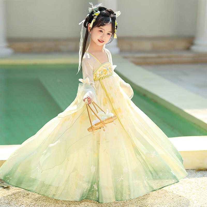 Anneyol Girls' Traditional Hanfu Summer Dress
