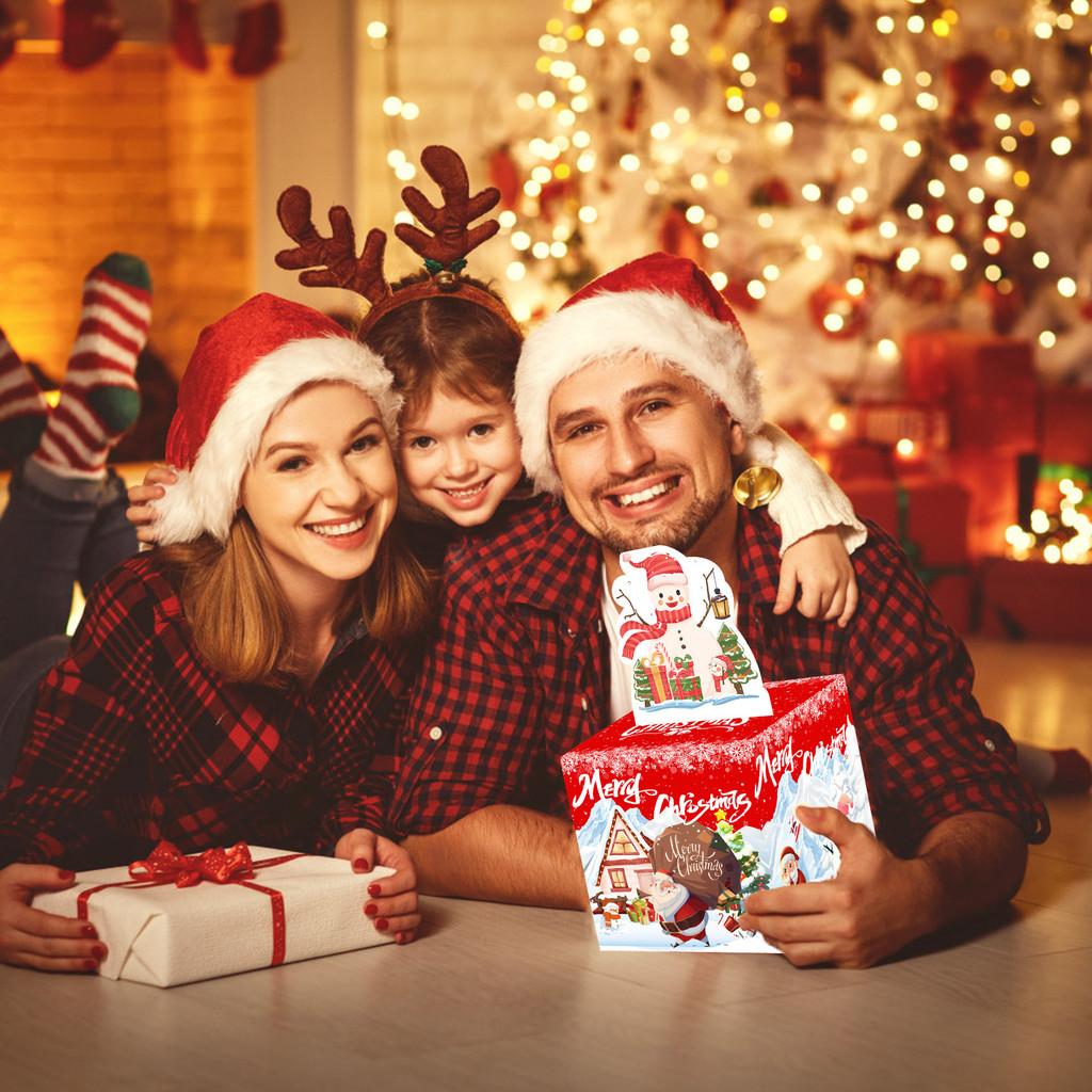 Celebration Christmas Red Snowflake Paper Gift Box For Party Decor And Gifting