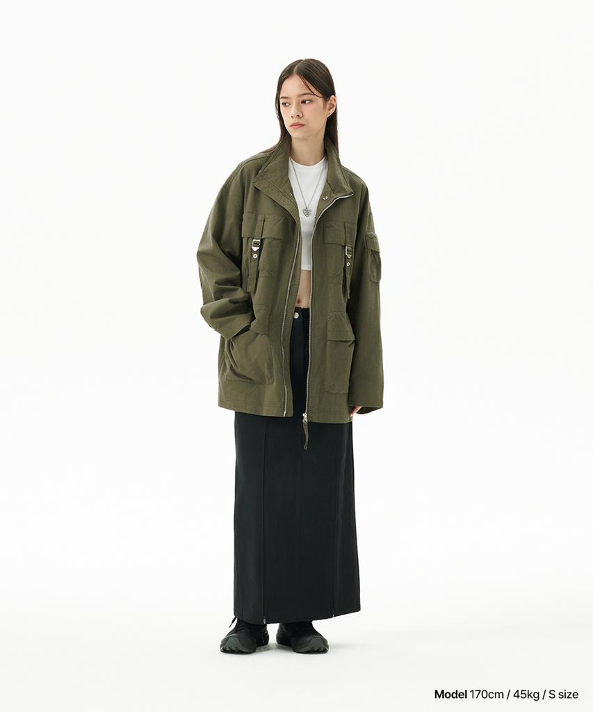 Mahagrid Washed Field Jacket Khaki(Mg2Ffmb930A)