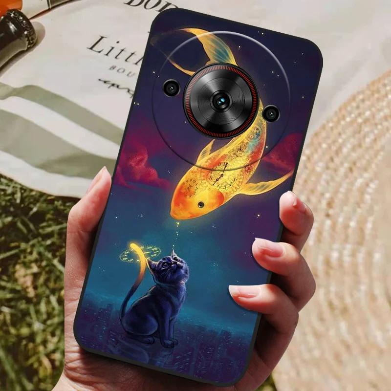 Per ZTE Blade A75 5G Custodia Cool Stampata Silicone TPU Morbida Cover per ZTE Blade A75 5G Custodie Nere Protettive Guscio Telefono A 75 5G