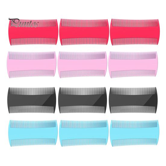 

12 шт. двухсторонняя расческа для волос, портативная расческа для удаления блох, клещей, перхоти, расческа с мелкими зубьями для детей, мужчин и женщин, для ухода за домашними животными, гнид 12pcs