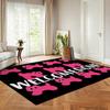 Pink Cute Dogs Paws Welcome Home Pet Doodle Theme Floor Mat Soft Flannel Non Slip Absorbent Entryway Bathroom Bedroom Garage