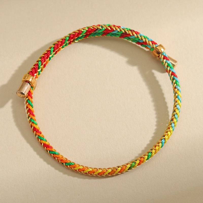 Handmade Zodiac Year of the Horse Red String Bracelet - Ethnic Style Woven Thread for Men & Women