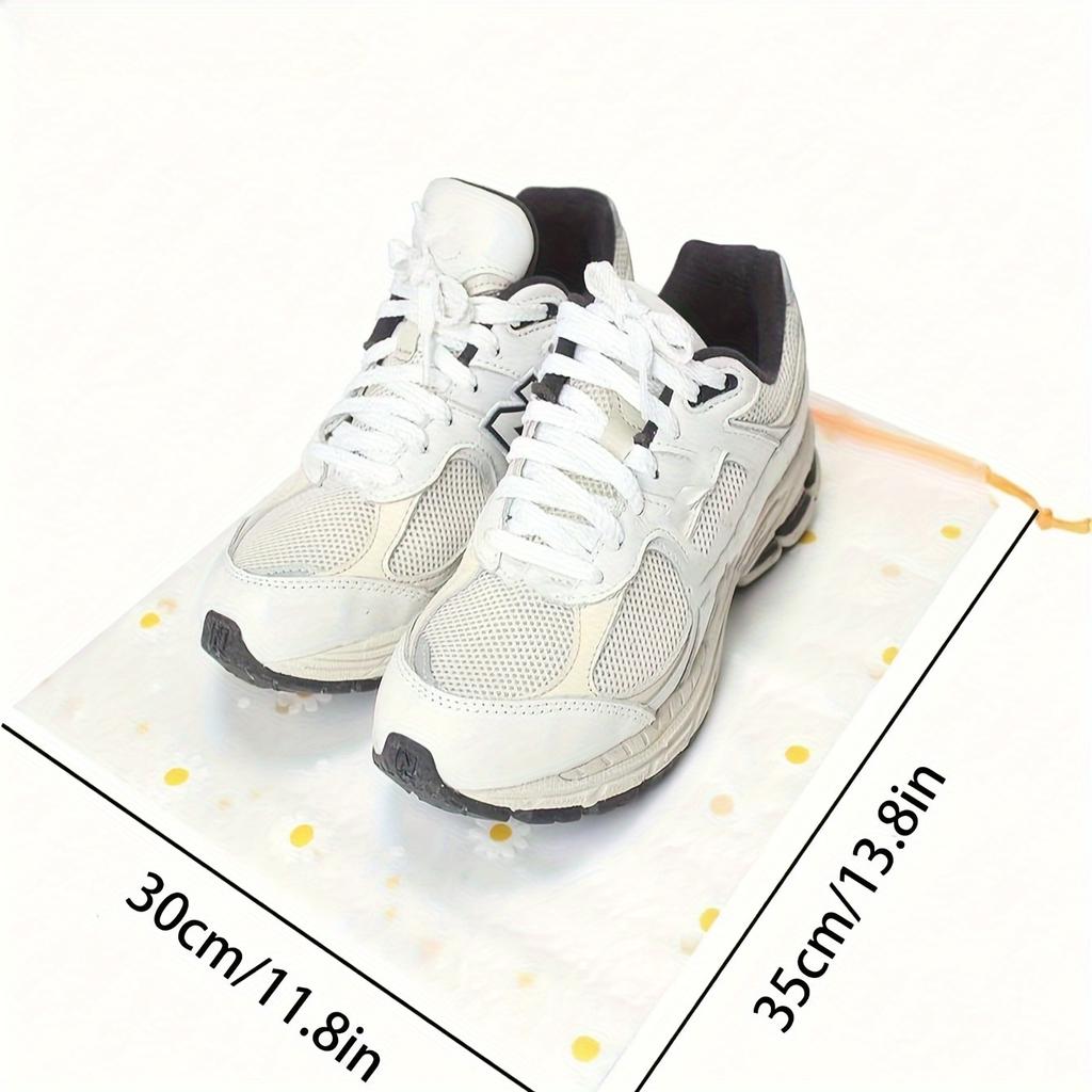 10/20pcs Daisy Pattern Shoe Storage Bags Organizer Pouch Travel Home Closet Dustproof Shoes Sneakers Boots Organizer Accessories