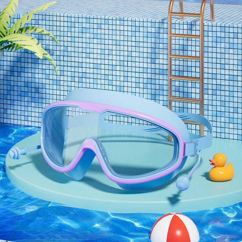 

Children s High-Definition Anti-Fog Swim Goggles for Boys and Girls - Waterproof Large Frame Diving Mask for Water Sports