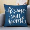 Light Blue Pillow Covers 18x18 Set of 4, Decorative Couch Throw Pillow Cover for Geometric Sofa,Linen Cushion Case Outdoor Home Decoration