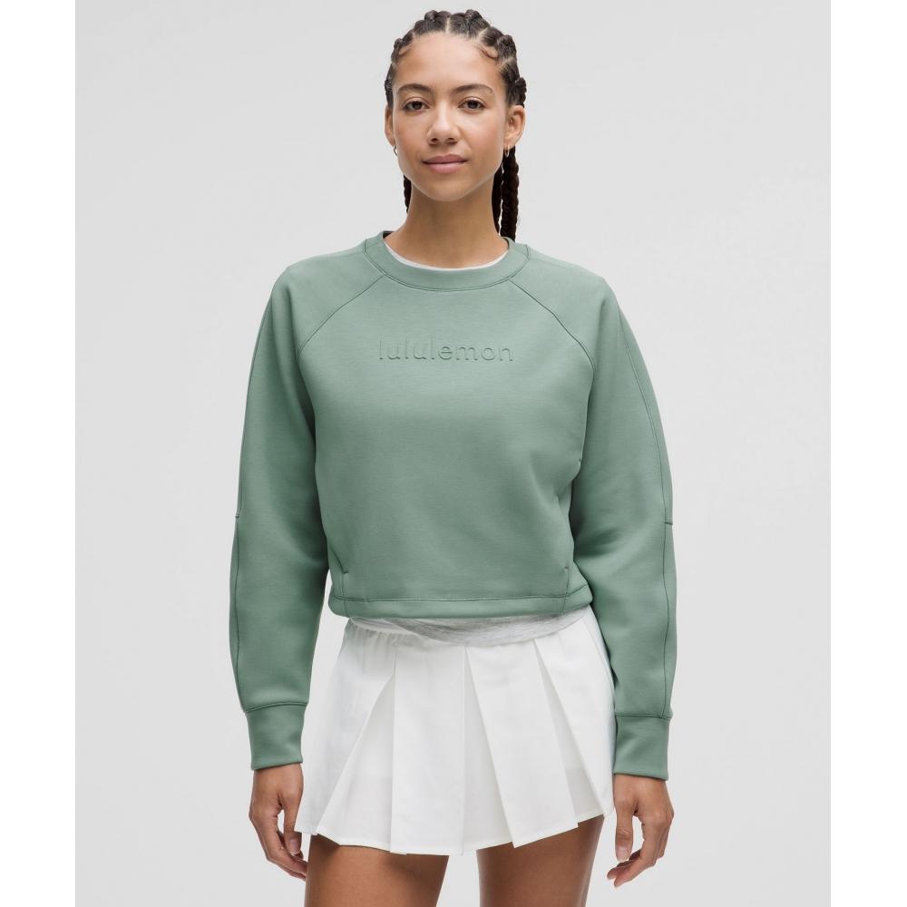 

Lululemon Smooth Spacer Cropped Pullover Graphic Crater Blue 8