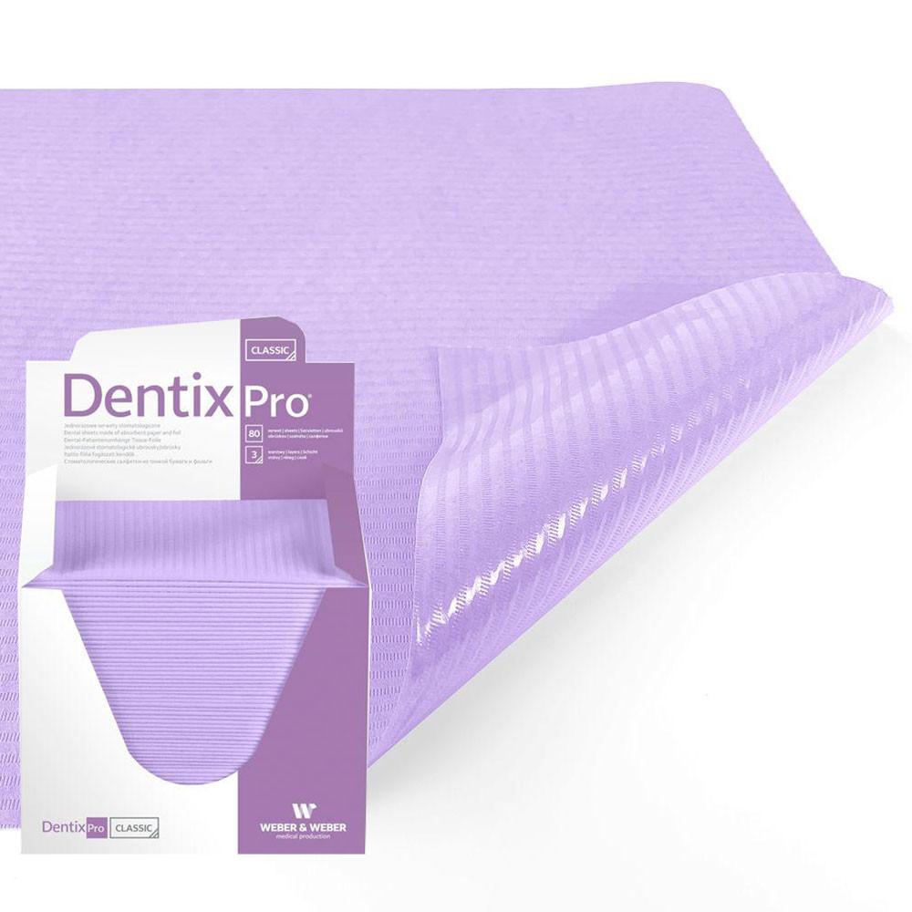 Dental Napkin 33cm X 48cm Purple Foiled 54g Dentixpro 80pcs