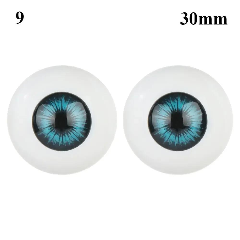 1Pair 22mm 30mm Realistic Half Round Craft Accessories Acrylic DIY Eyeballs Reborn Doll Eyes BJD Mini Easy Use Simulation