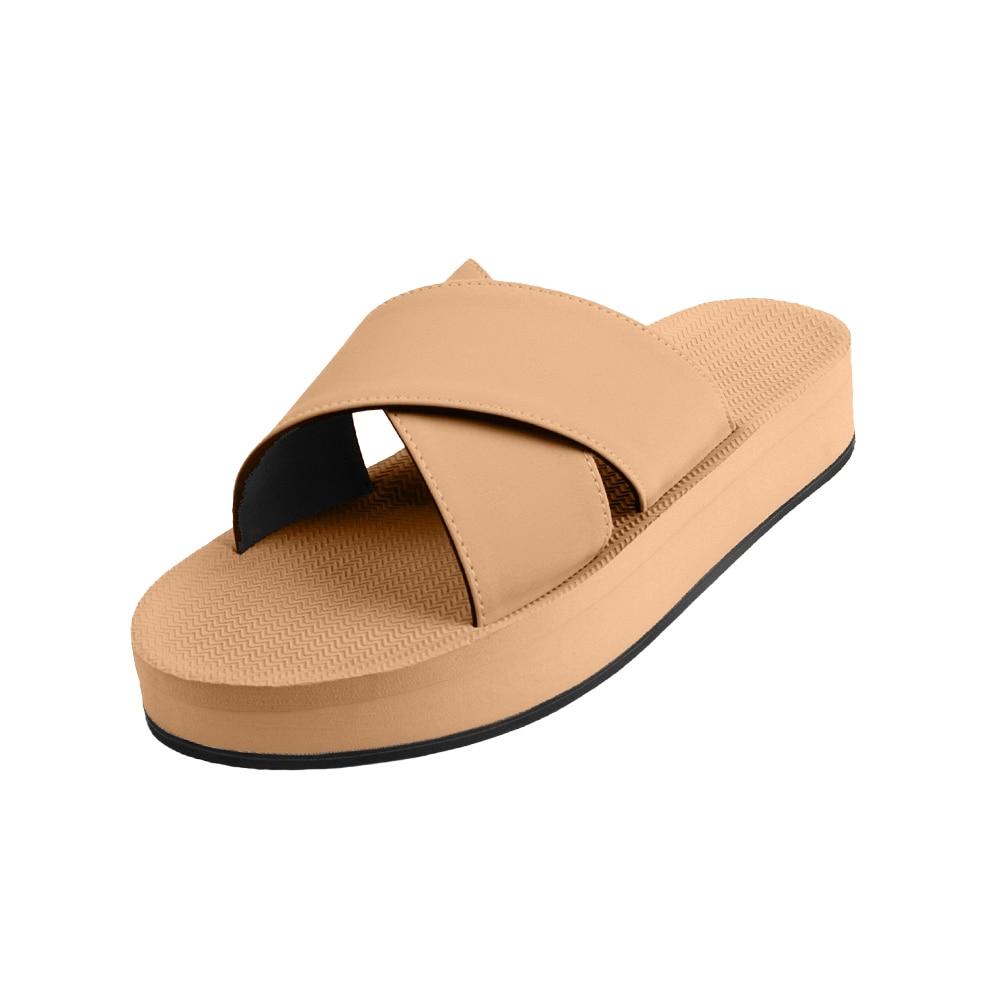 Indosol Cross Slide Soil Light Slipper Platform Cross Slide - Soil Light (W4-5)