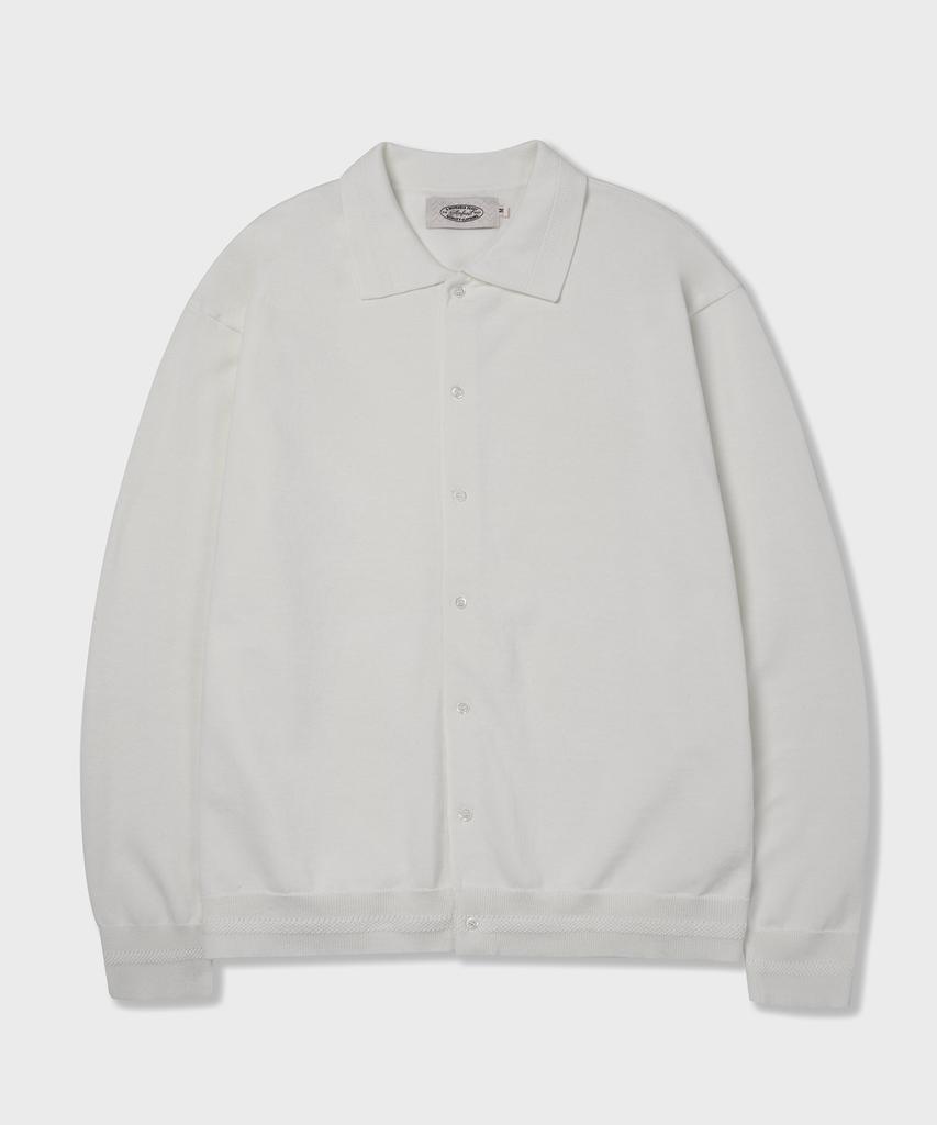 AMFEAST Essential Long Sleeve Knit Shirt Cream