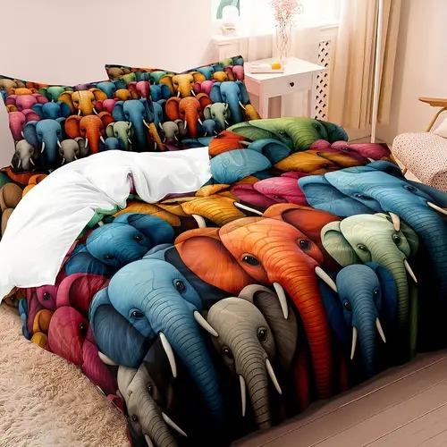 Comforter Elephant Elephant Background Theme Suitable For Children Kids And Adults Soft Warm And Breathable