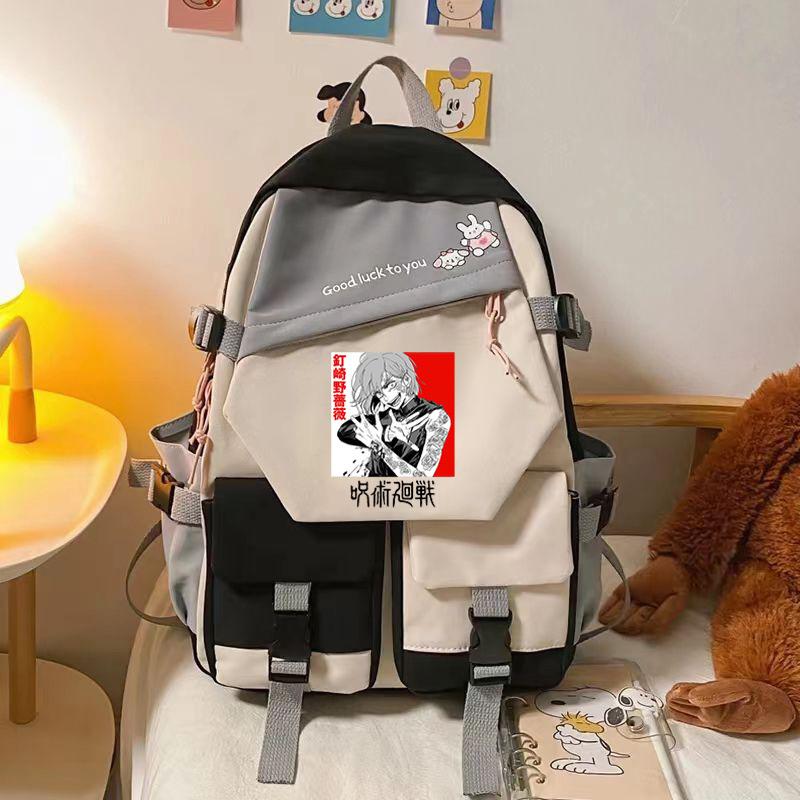Day Mantra Peripheral Printed Backpack Youth Youth Student School Bag Lightweight Backpack Travel Bag