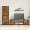 TV Cabinet Set 4 pcs Smoked Oak Engineered Wood