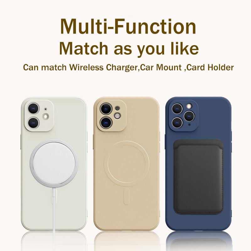 Original Silicone For Magsafe Magnetic Wireless Charge Case for iPhone 16 15 14 13 12 Mini 11 Pro Max X XR XS Plus Lanyard Cover