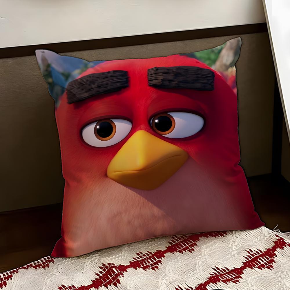 Anime AAngry BBirdsS Cushion Cover Reversible Soft Durable Pillow Cover Home Car MultiScene Use for Daily Comfort
