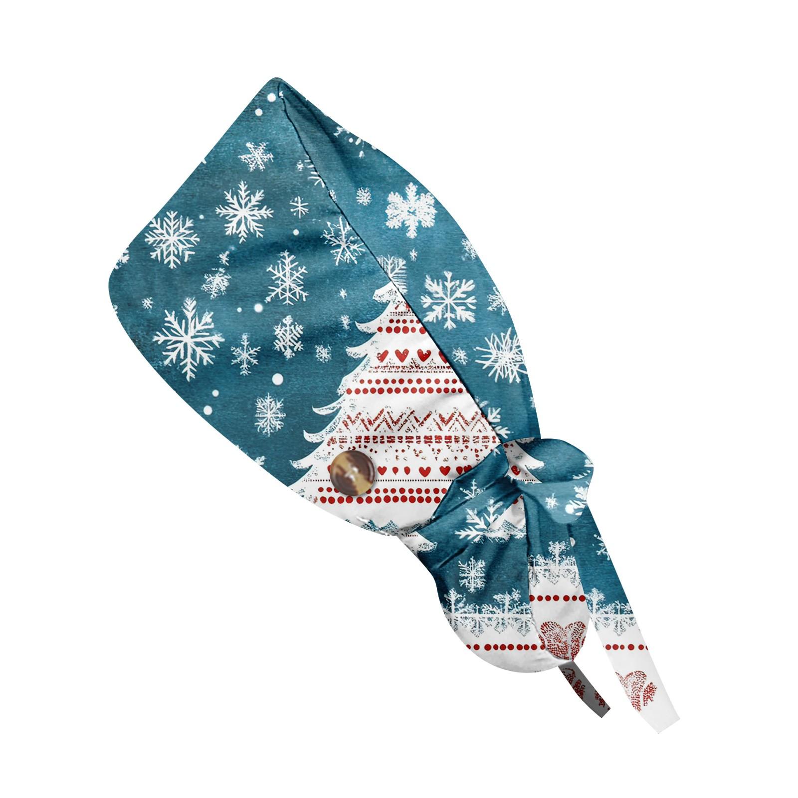 

Модная рождественская рабочая кепка с принтом, повседневная женская кепка с хвостиком, кепка с повязкой, кепка Baotou One Size