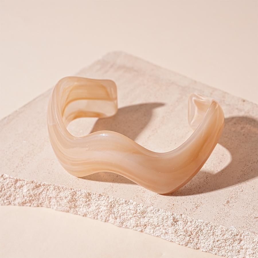 Акриловый браслет с неровным геометрическим открытием, винтажный браслет