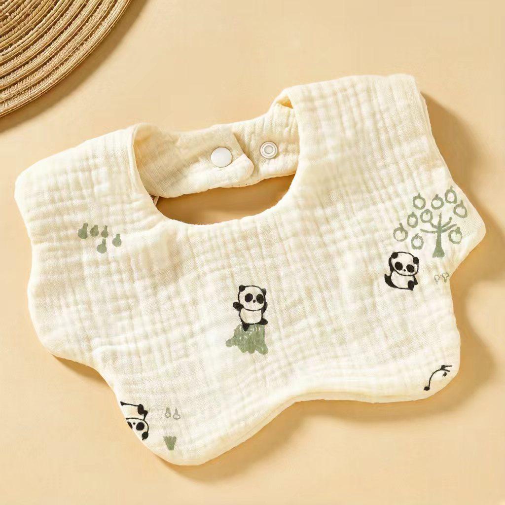 Six-Layer Cotton Petal Bib for Newborns, Boys & Girls - Thin, Soft & Absorbent