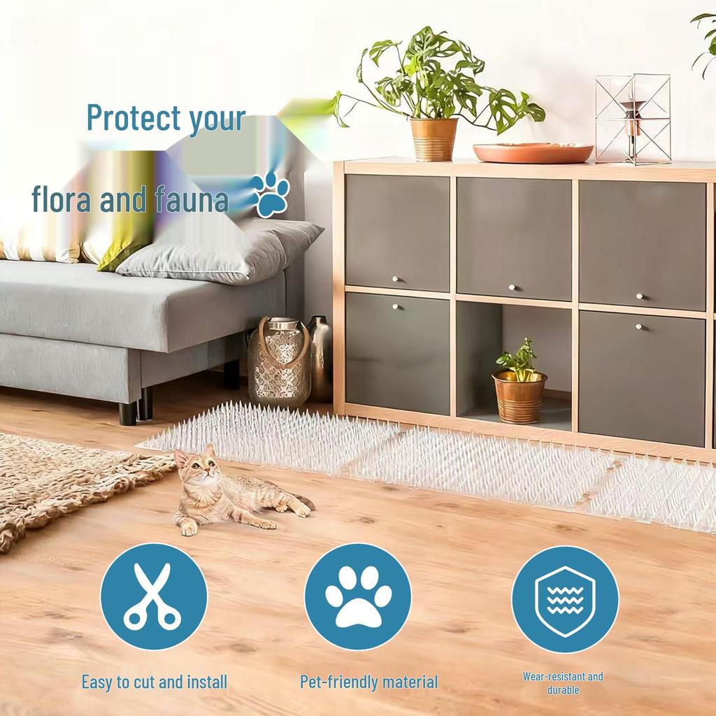 Transparente Kratzmatte und Gartenspießmatte für Katzen - Kratzfest & Vogelschutz für Zuhause & Balkon