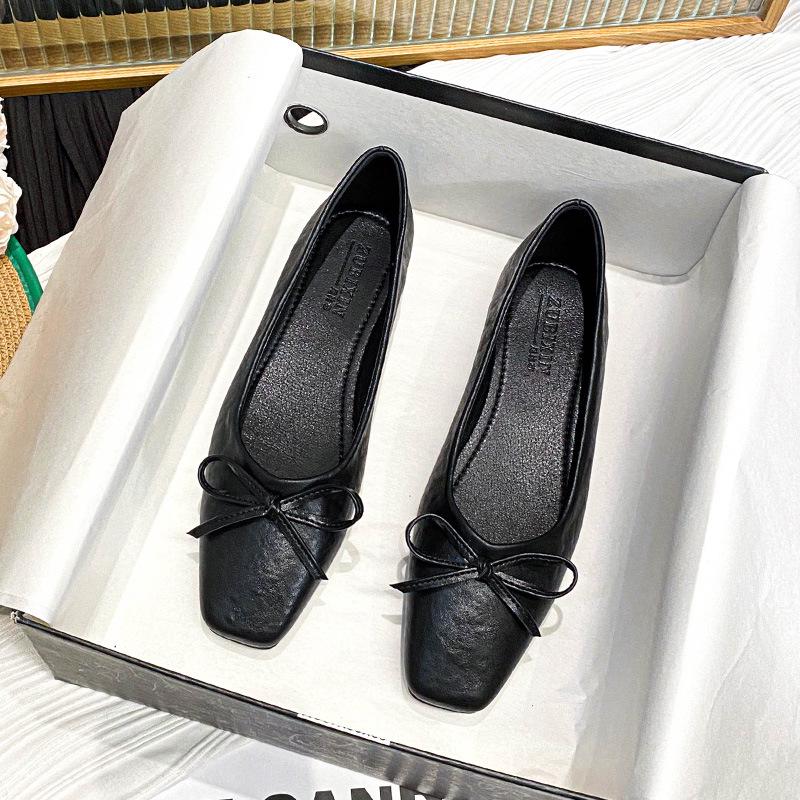 Silberne Schleife Ballerinas: 2025 Mary Jane Stil Damen Schuhe