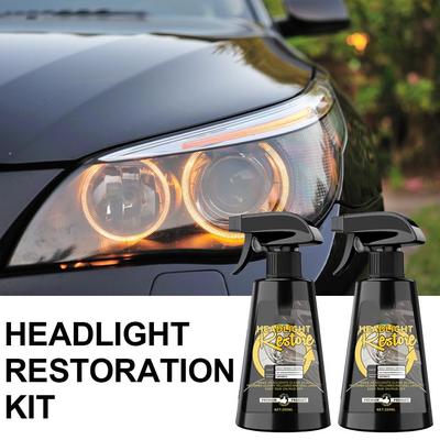 200ml-Ceramic Headlight Restoration Kit, Advanced Car - Headlights Tool Car Prevent Restore Clear Yellowing and Light Repai A1O8
