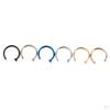 6 Pieces Nose Hoop Ring Stainless Steel Assorted Color 18g 20g Body Jewelry