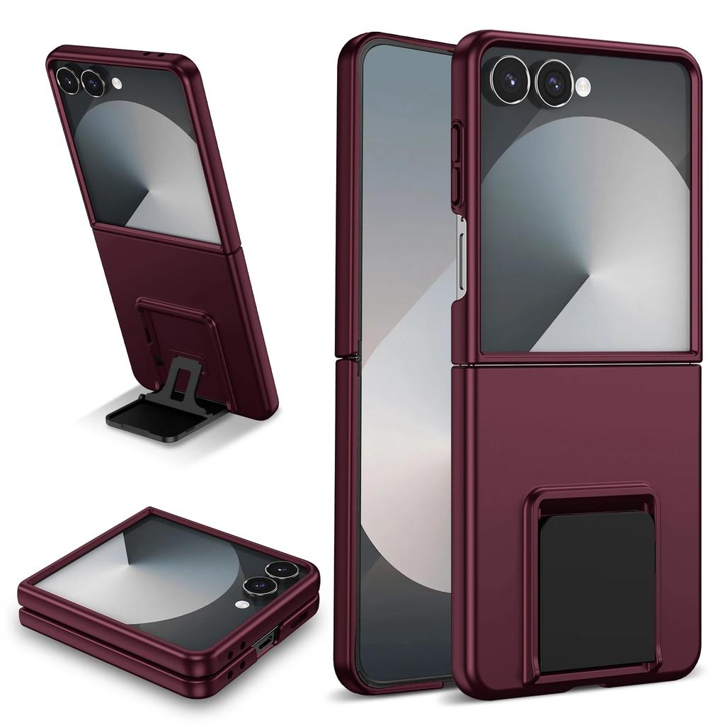 Slim Hard Cover with Invisible Kickstand for Samsung Galaxy Z Flip 7 6 5 4 3 5G Flip7 Flip6 Flip5 Flip4 Phone Case Protective