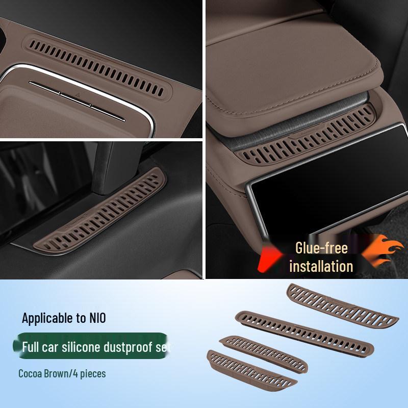 NIO ES6/EC6 Rear AC Vent Cover: Silicone Interior Accessory for 25 Models