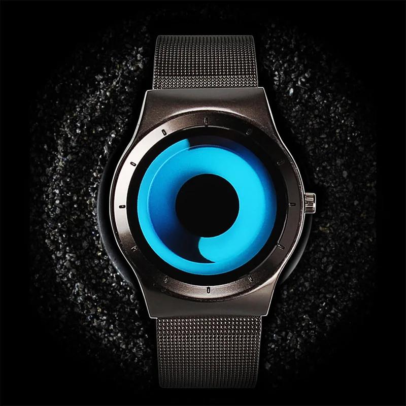 Neues Konzept Modeuhr für Herren Wasserdicht Sternenhimmel Wirbel Element Zifferblatt Sport Herrenuhren Business Quarz Armbanduhr Uhr