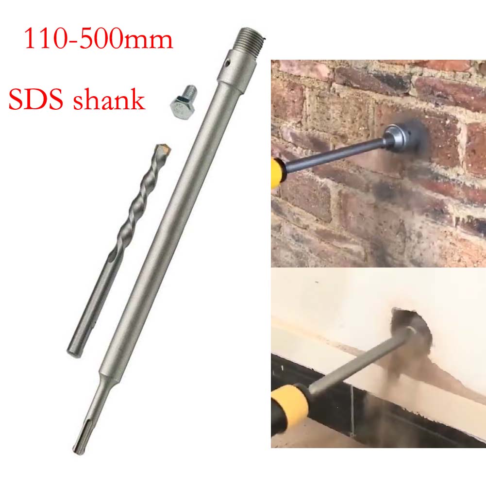 1 Pcs 110-500mm Concrete Hole Opener Electric Drill Bit Hollow Core Cement Round SDS Wall Drilling Tool Drill Bit Extension Rod