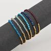 Vlen Women's Adjustable Bracelet with Textured Corrugated Beads Bijoux Natural Stone Dainty Jewelry Gift