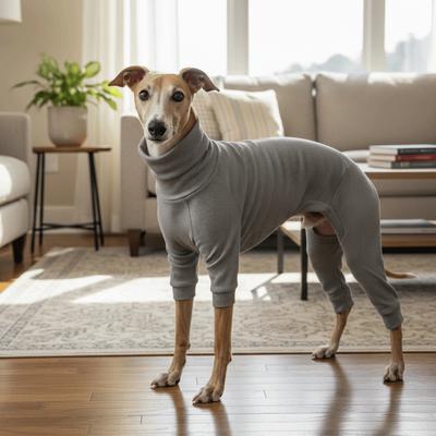 Warm Dog Jumpsuit Soft Dog Four Legged Clothes Casual Style Pet Pajamas  Indoor Wear